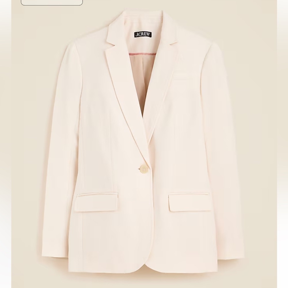 J.Crew Arden blazer in luster canvas, summer linen – Size 4 New